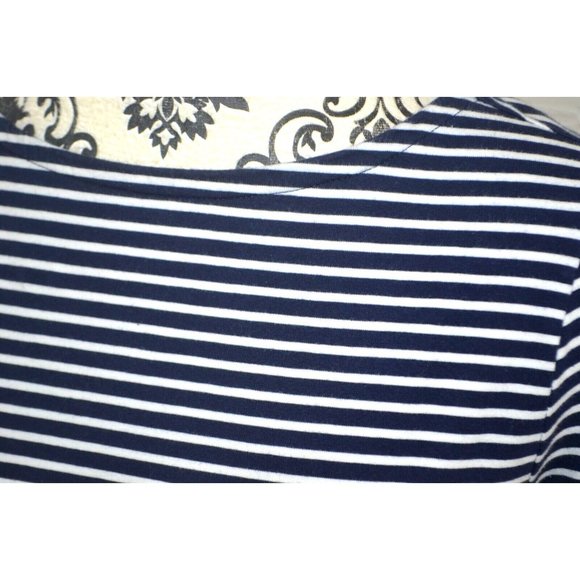 VINEYARD VINES Women's‎ Boat Neck Cotton Blend Dress SIZE XS Navy White Striped - Picture 4 of 5